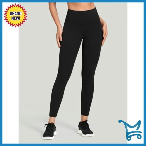 High Waisted Compression Leggings 25" Inseam Workout Pants - Picture 3 of 8